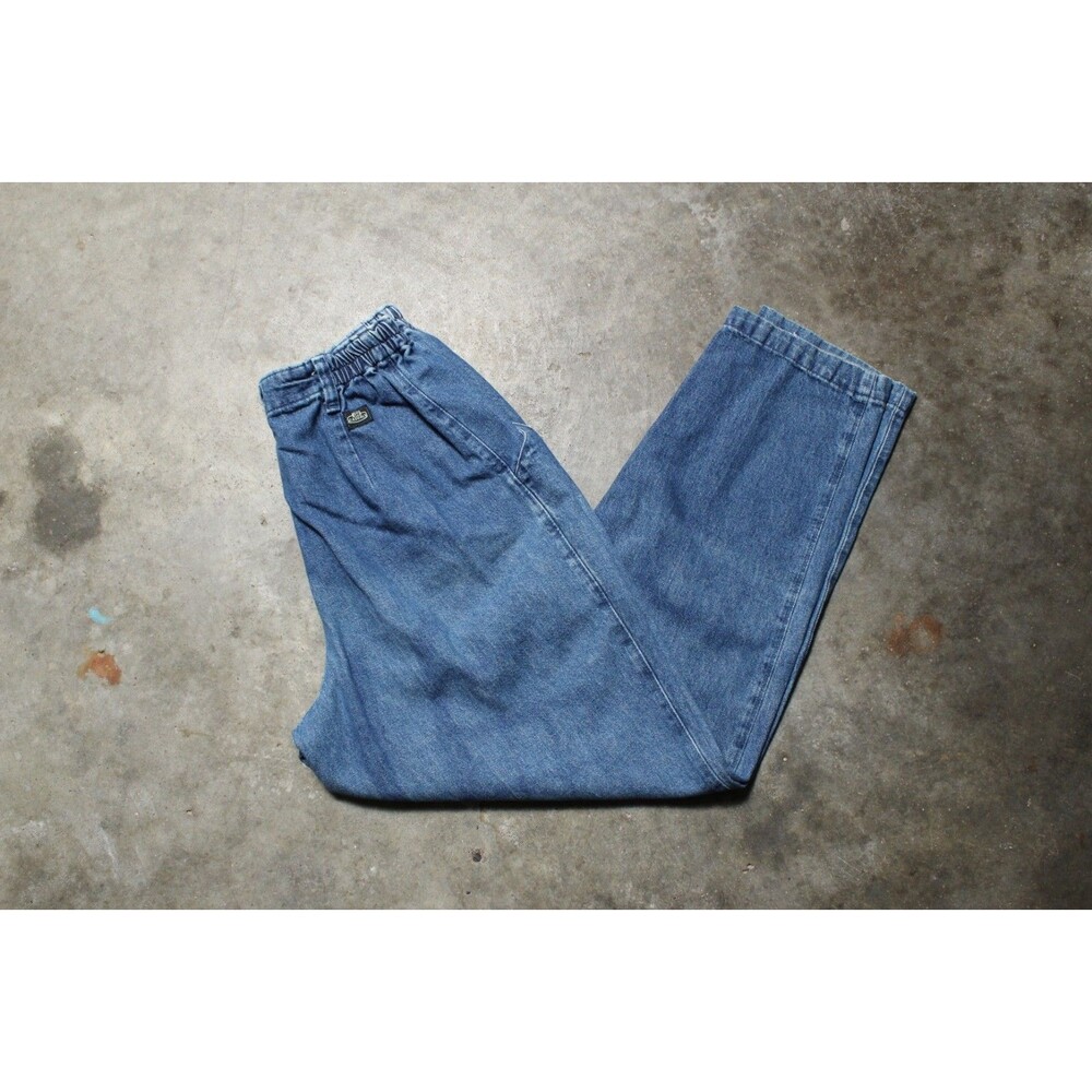 Vintage 1990's Womens Lee Casuals Elastic Waist Sun Faded Jeans - 6 Petite